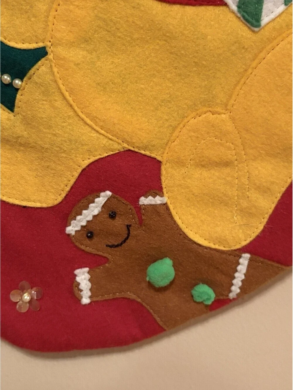 90’s Disney Store Winnie The Pooh Christmas Stocking 21” Felt Appliqué 3D